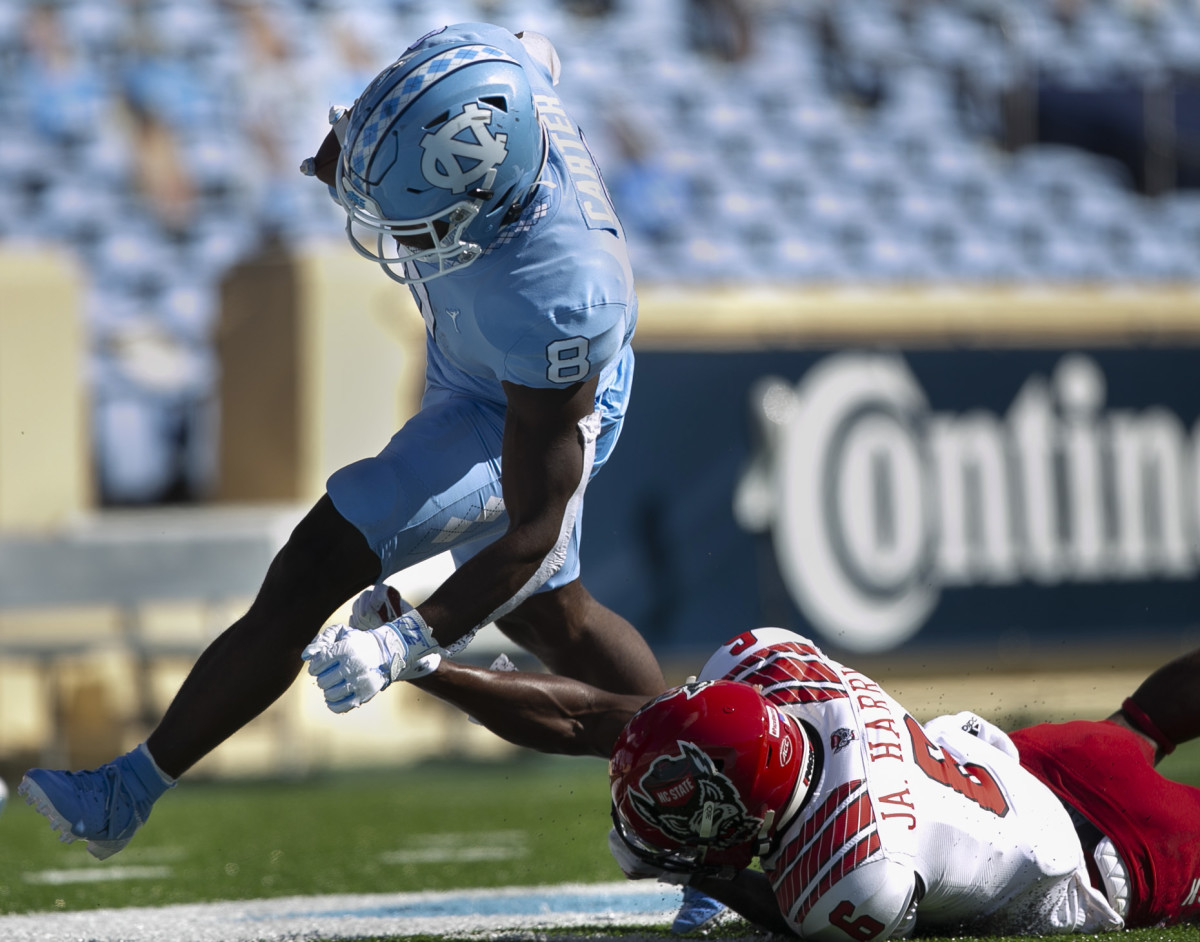 Jakeen Harris can't keep Michael Carter Jr. out of the end zone